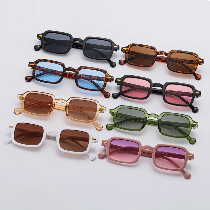 Vintage Fashion Female - Luxurious Rectangle Sunglasses Women Vintage Brand