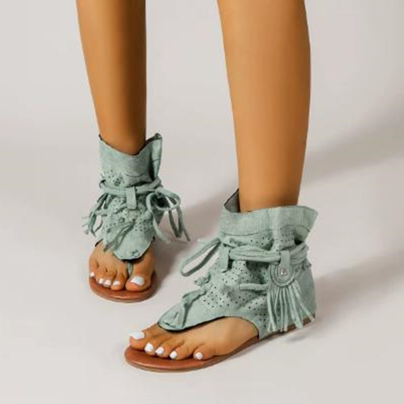 Vintage Fashion Female - Luxury Sandals 2026 Retro Gladiator Ladies