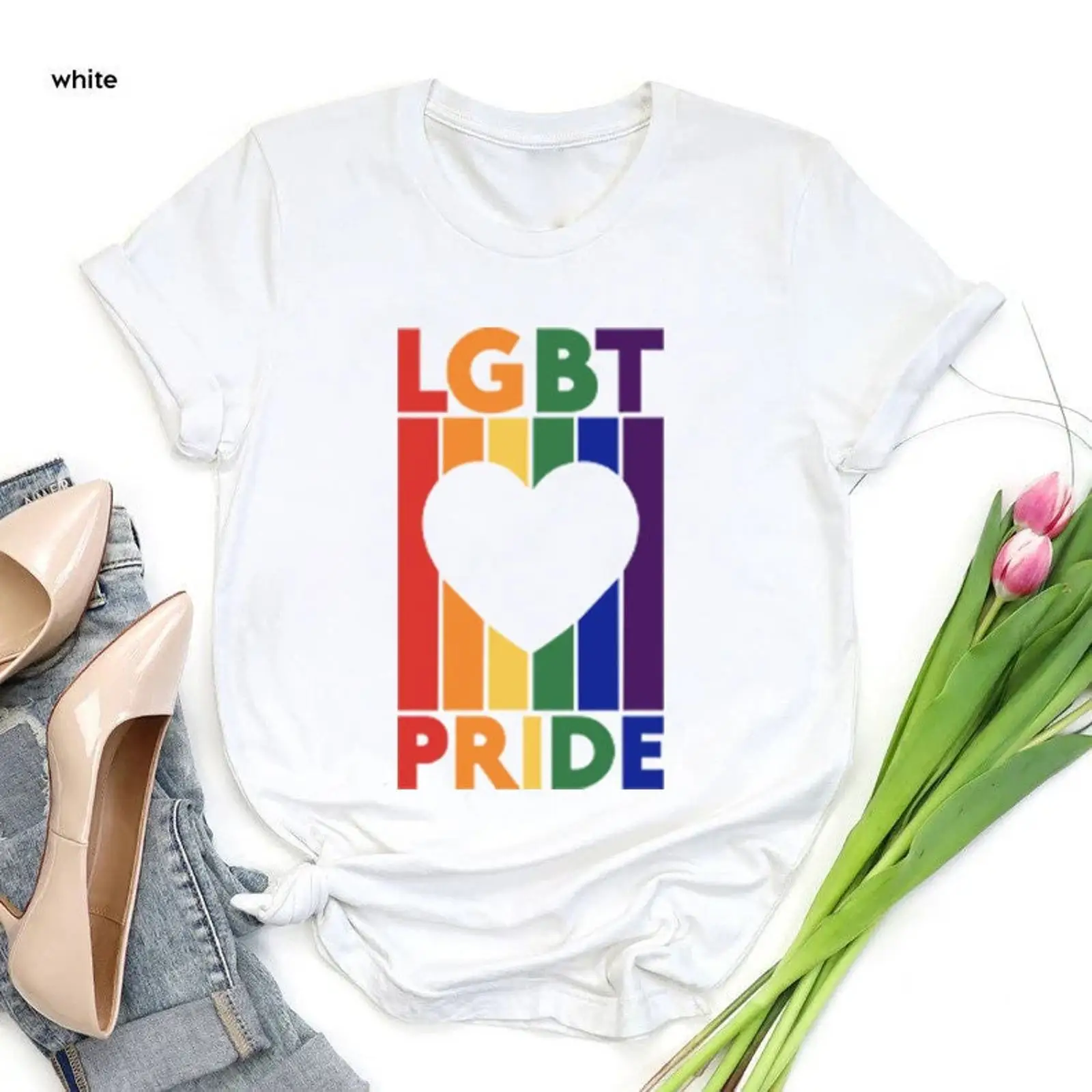 Vintage Fashion Outfits Men - LGBT Pride T shirt Flag Outfit