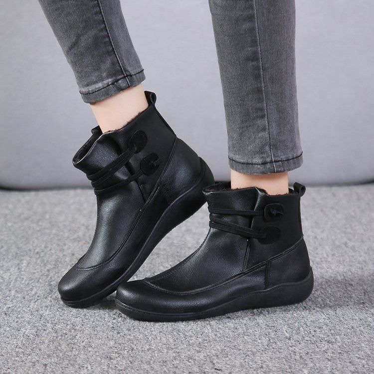 Women Vintage Round Toe PU Lea - Vintage Fashion Mens recension och pris