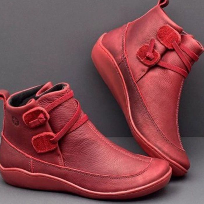 Women Vintage Round Toe PU Lea - Vintage Fashion Mens recension och pris