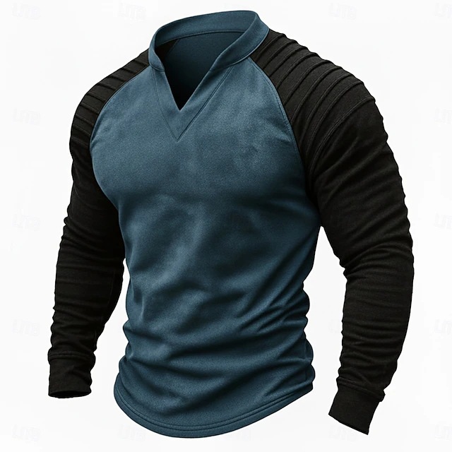 Vintage Distressed Henley Ragl - Vintage Fashion Mens recension och pris