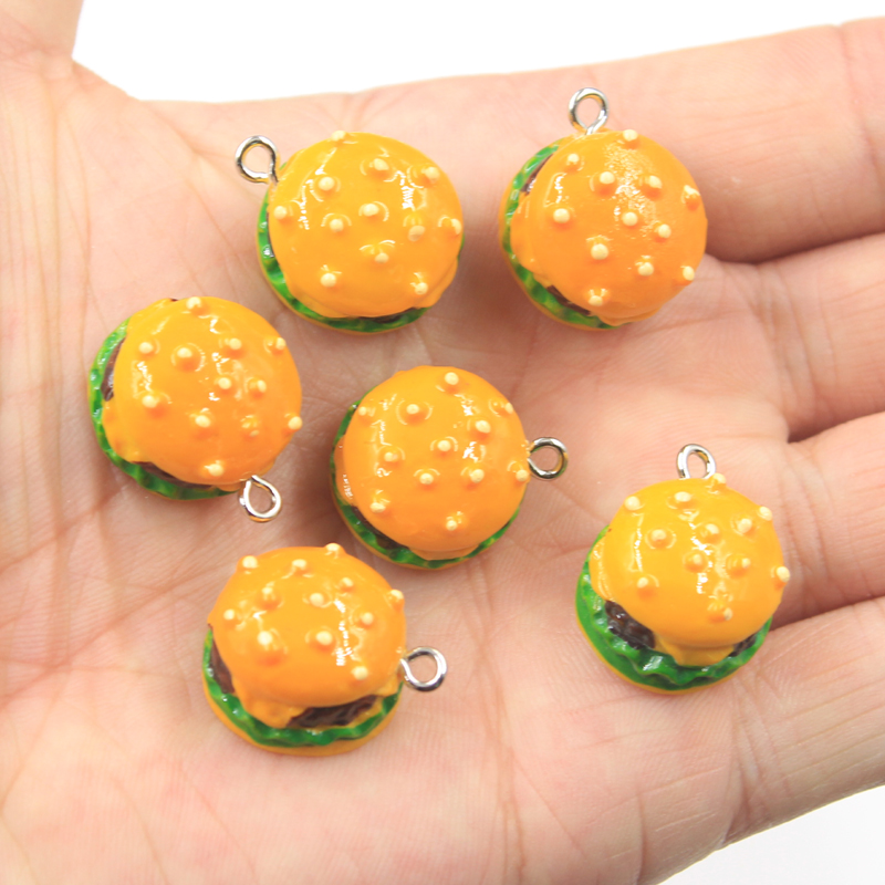 10pcs Charms Simulate Burger F - Vintage Fashion Finds recension och pris