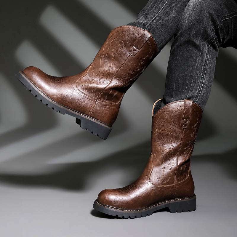 Fashion Mens Cowboy Boots New  - Vintage Fashion Mens recension och pris