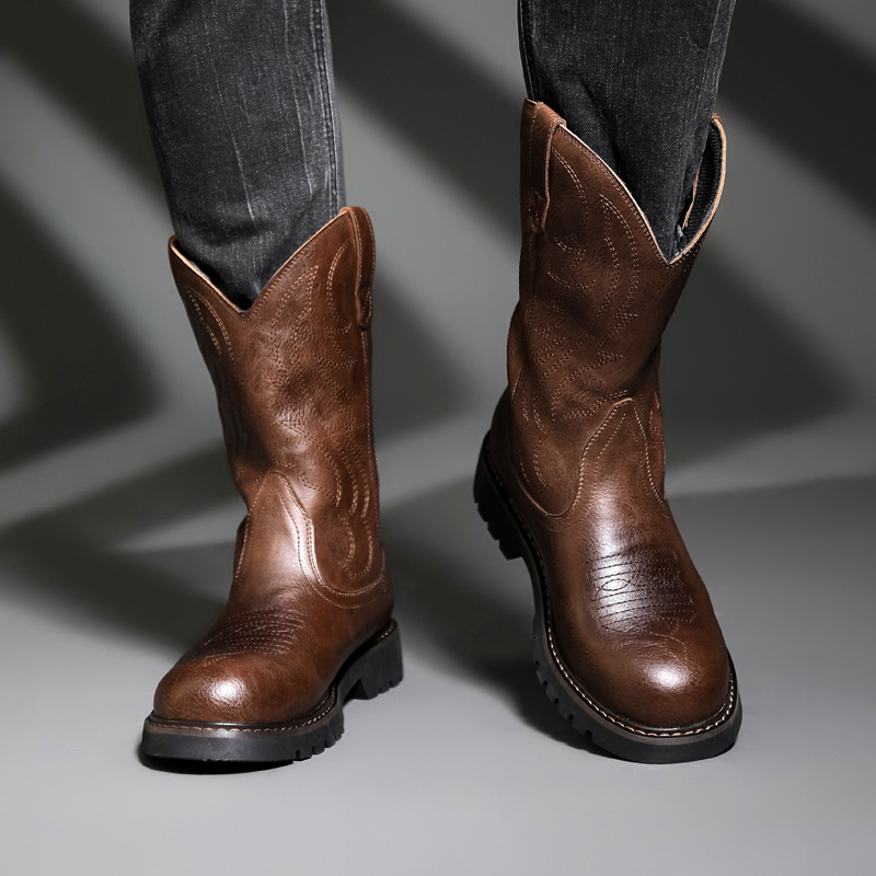 Fashion Mens Cowboy Boots New  - Vintage Fashion Mens recension och pris