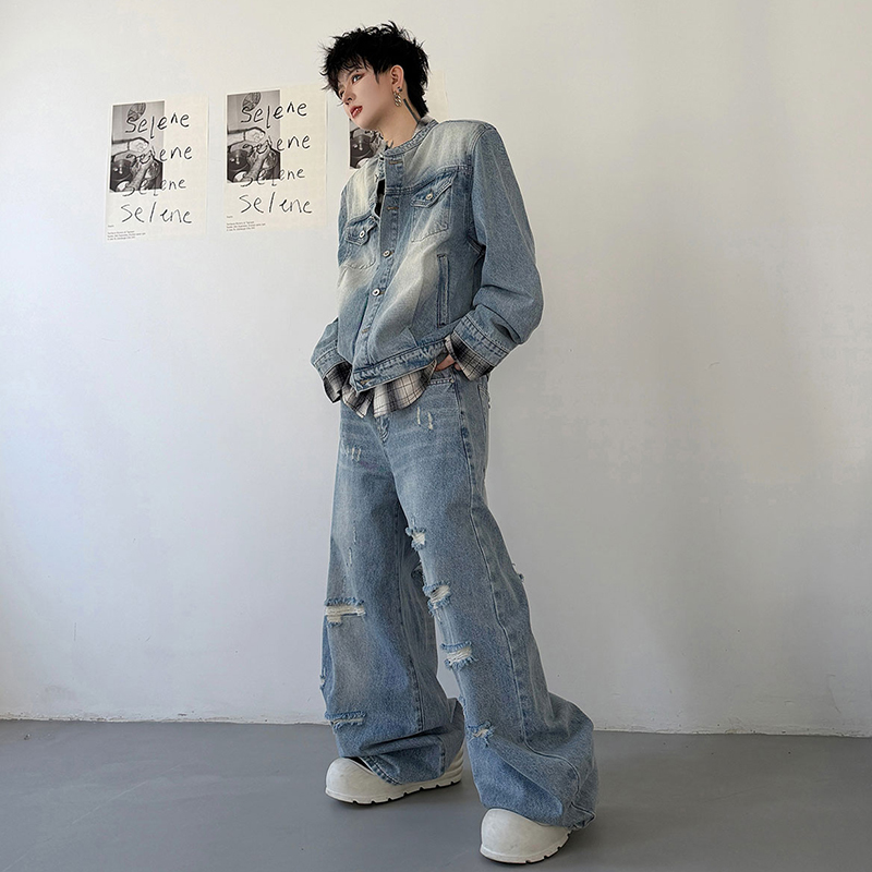 LUZHEN 2026 Autumn Vintage Was - Vintage Fashion Mens recension och pris