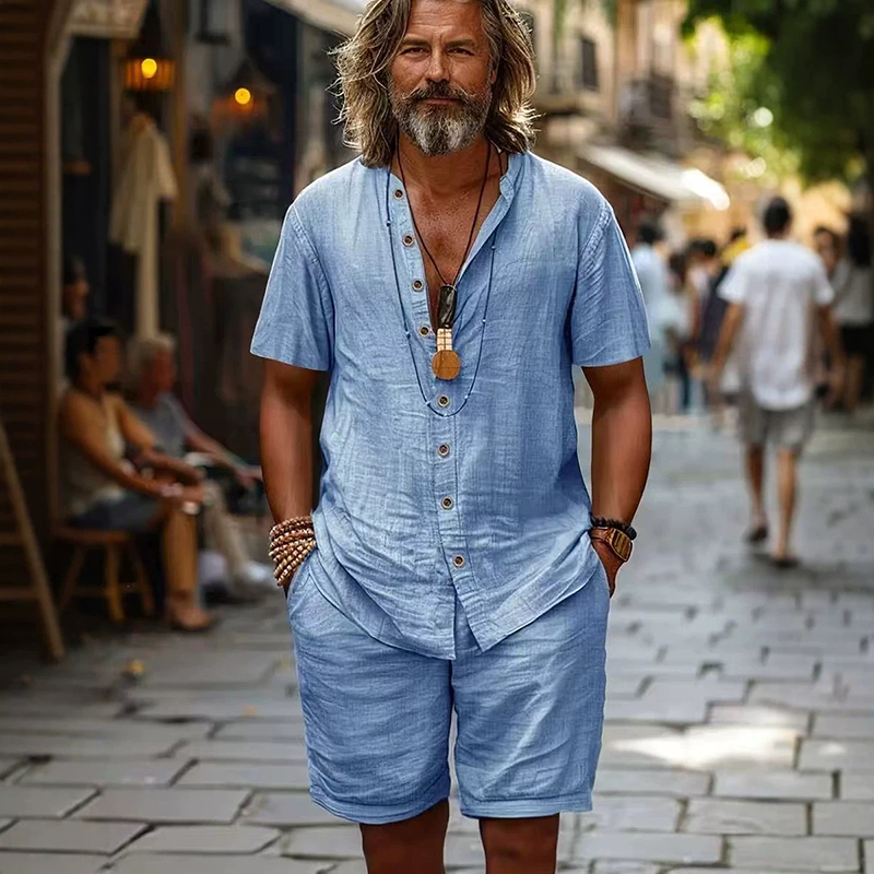 Outdoor Casual Mens Solid Colo - Vintage Fashion Outfits Men recension och pris