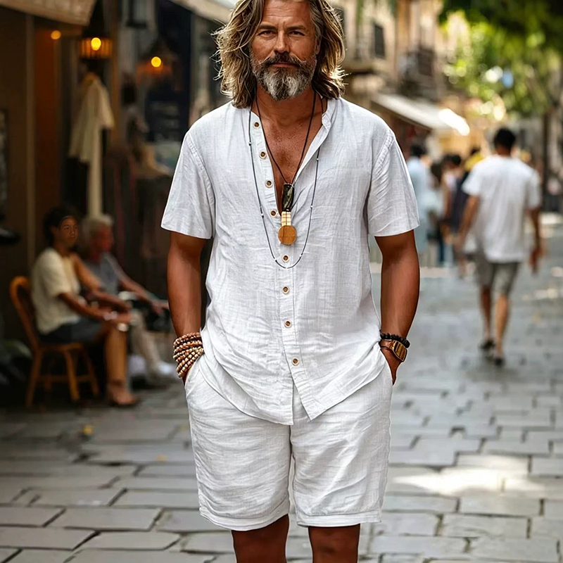 Outdoor Casual Mens Solid Colo - Vintage Fashion Outfits Men recension och pris
