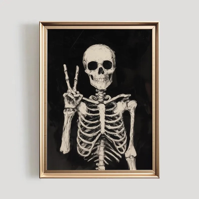Simple Skull Posters Vintage K - Vintage Fashion Wallpaper recension och pris