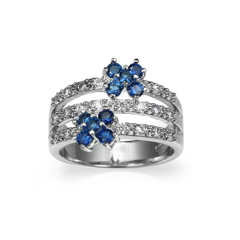 Hot Sale Big Blue CZ Zircon St - Vintage Fashion For Sale recension och pris