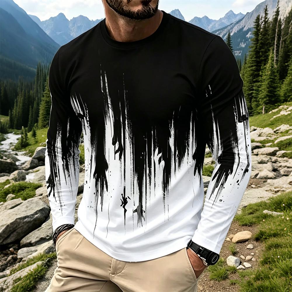 Men's Gradient Ink Splash Long - Vintage Fashion Mens recension och pris